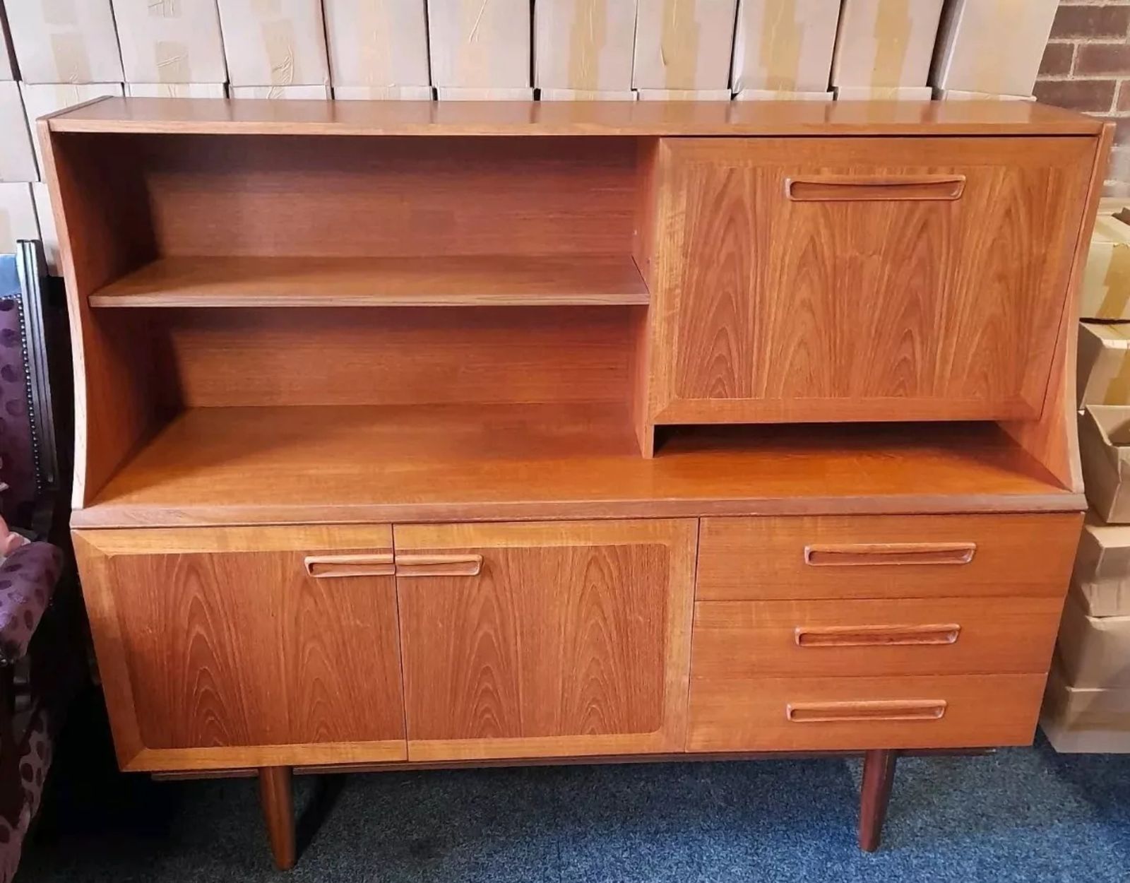 Danish Teak Pedistal Desk In Mid Century Design 1970s photo vinterior