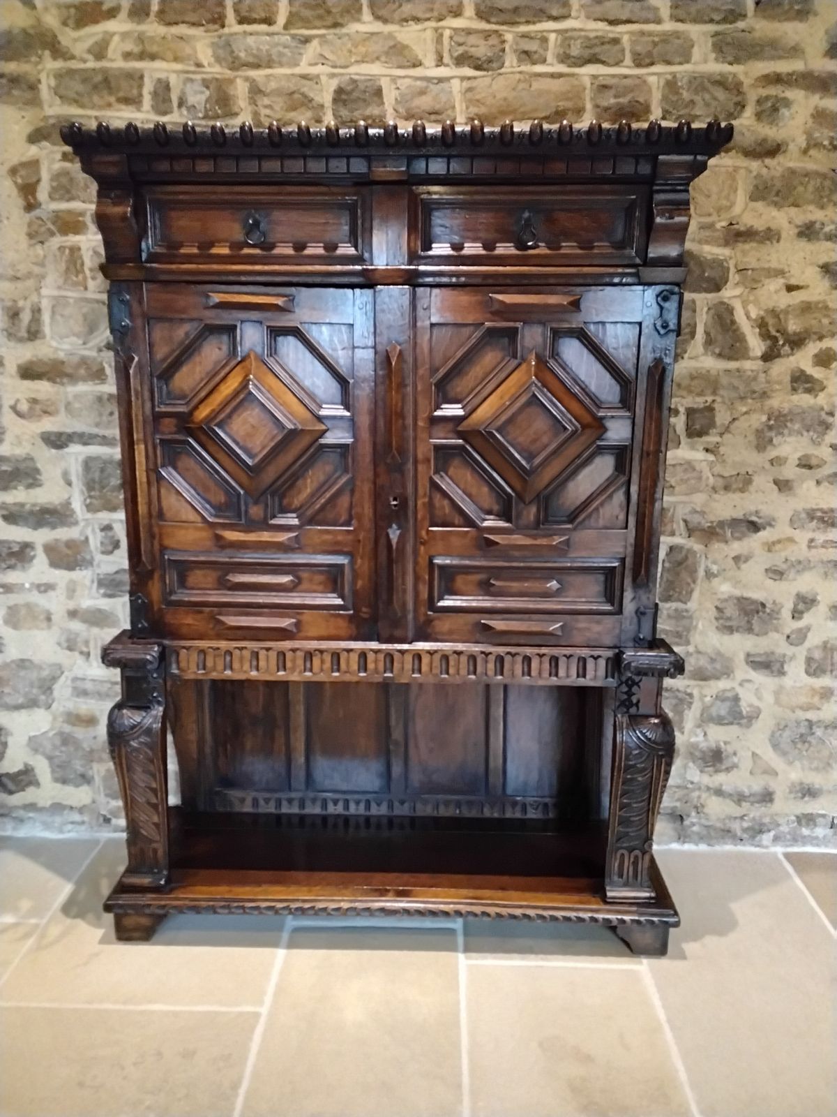 Dark Oak ( Possibly French Oak) Cabinet As Photo