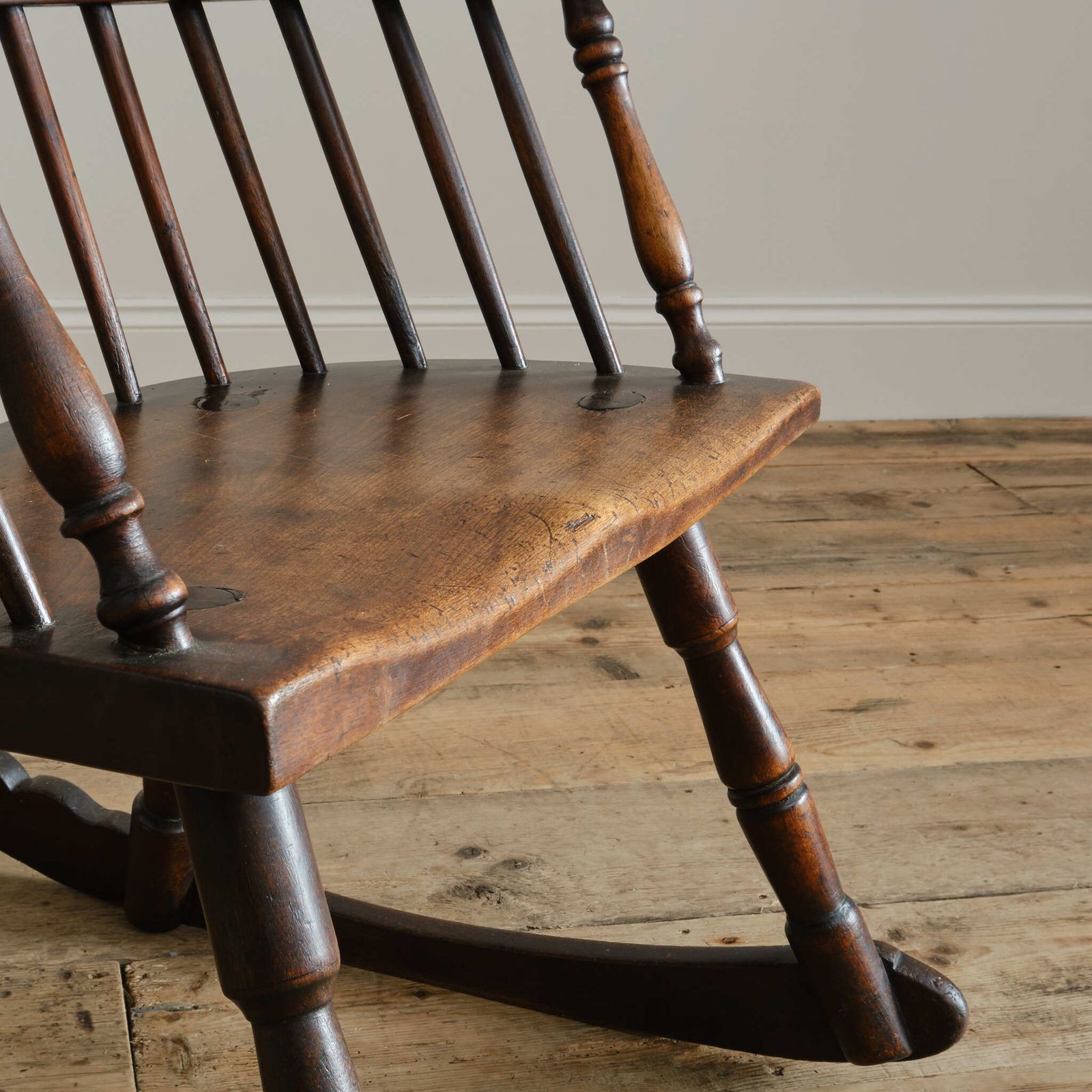 Late 18th Century Thames Valley Rocking Windsor Chair photo vintage