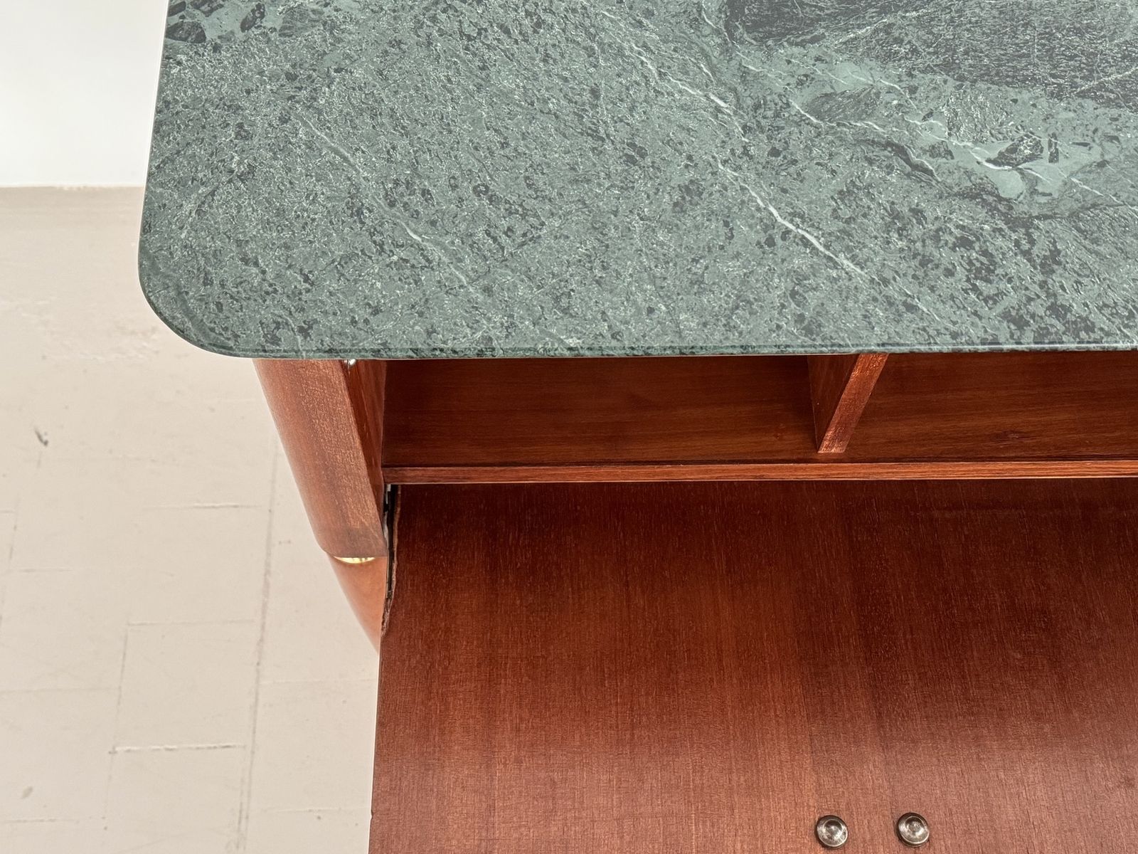 Italian Mid Century Night Stands Or Bedside Tables By La Permanente Di Cantù With Green Marble Top photo 3500.0