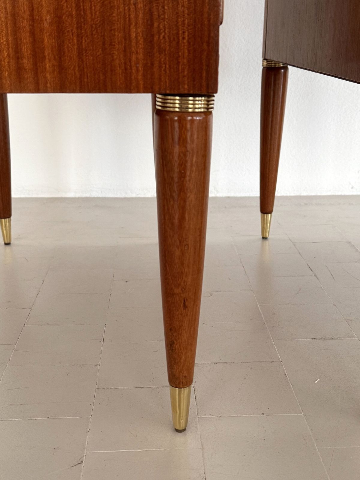 3500.0 Italian Mid Century Night Stands Or Bedside Tables By La Permanente Di Cantù With Green Marble Top photo