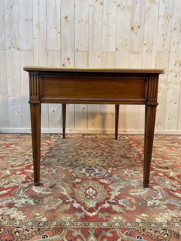 Bureau De Style Louis XVI En Merisier Et Cuir Vert photo 1950.0