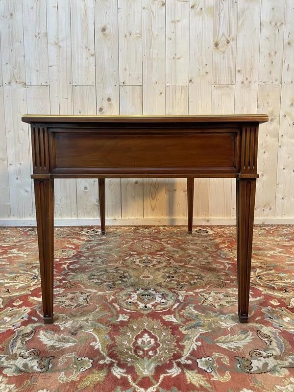 Bureau De Style Louis XVI En Merisier Et Cuir Vert photo buy