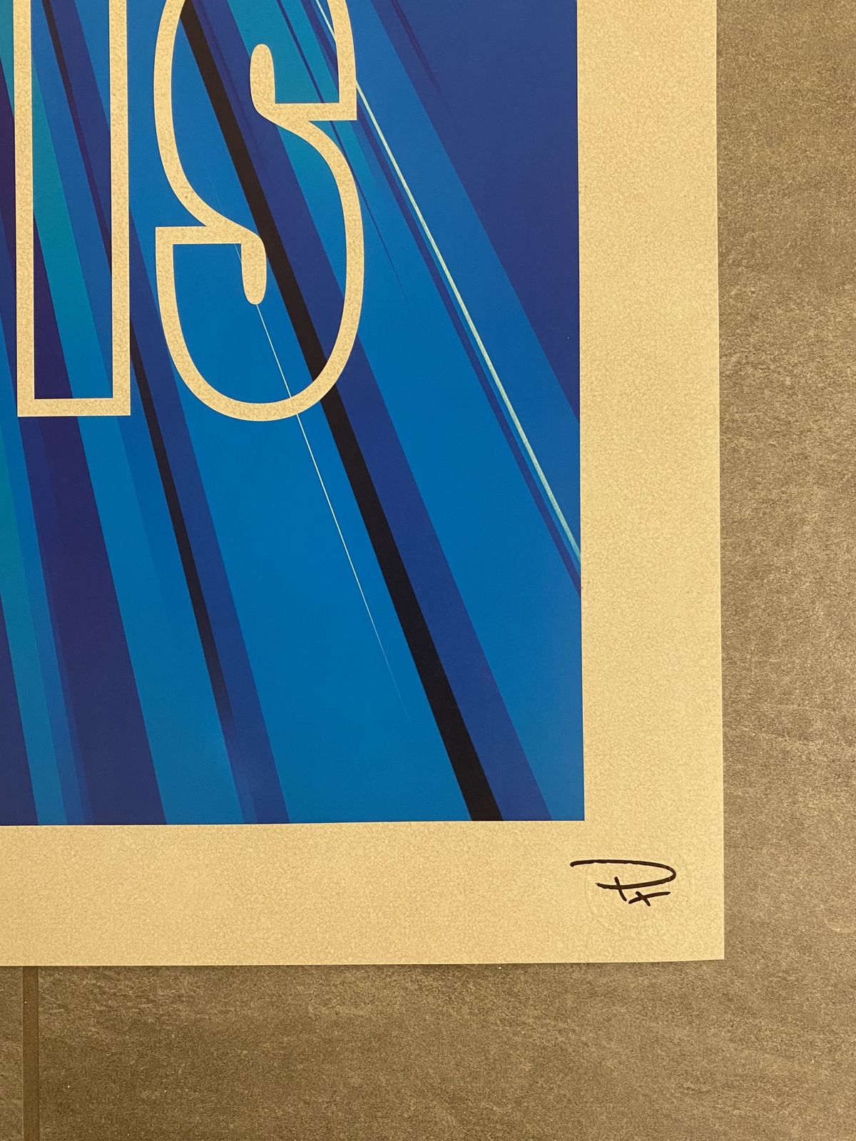 photo furniture Pollux, 2020s   Tennis   Original Poster Printed In Offset With Detached Screen (Invisible)   Cm 98x 68   In 38,6 X 26,8   Hand Signed Lower Right