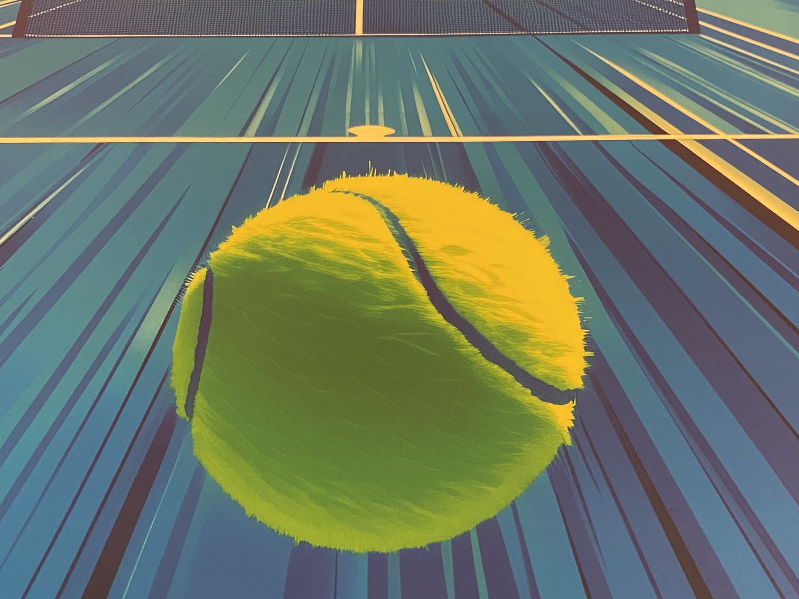 photo buy Pollux, 2020s   Tennis   Original Poster Printed In Offset With Detached Screen (Invisible)   Cm 98x 68   In 38,6 X 26,8   Hand Signed Lower Right