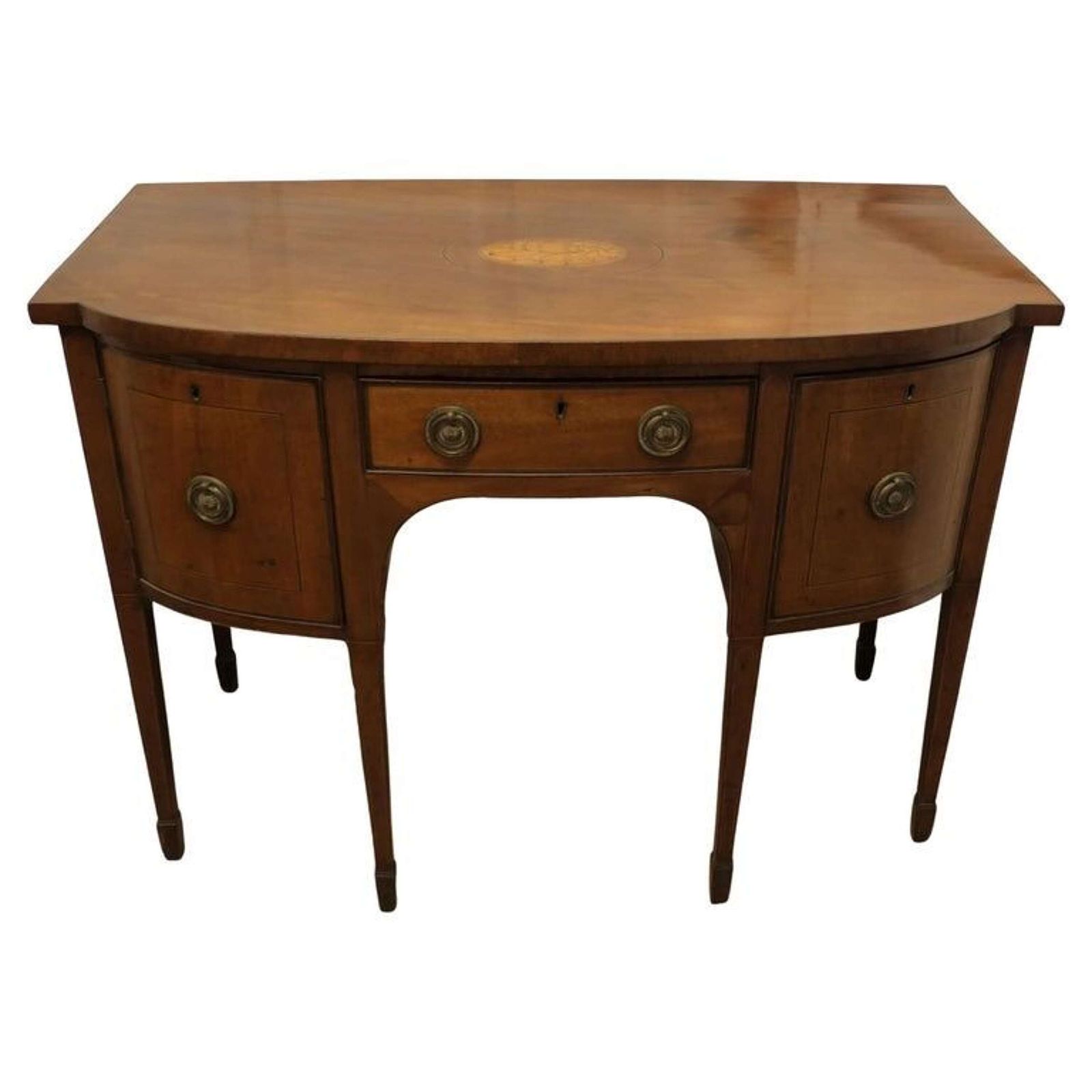 Early 19th Century Georgian Bow Front Walnut Dresser