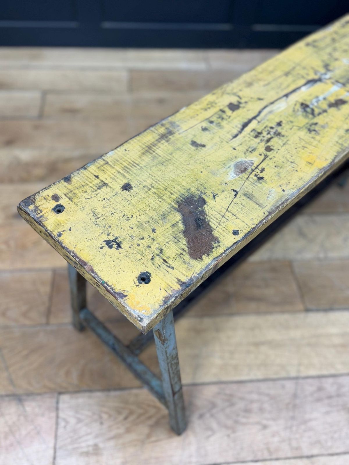 Vintage Bench Seat / Hallway Seat / Rustic Furniture / Kitchen / Dining Room / Seating / Window / Inside Or Outside / Home Or Garden D photo vinterior