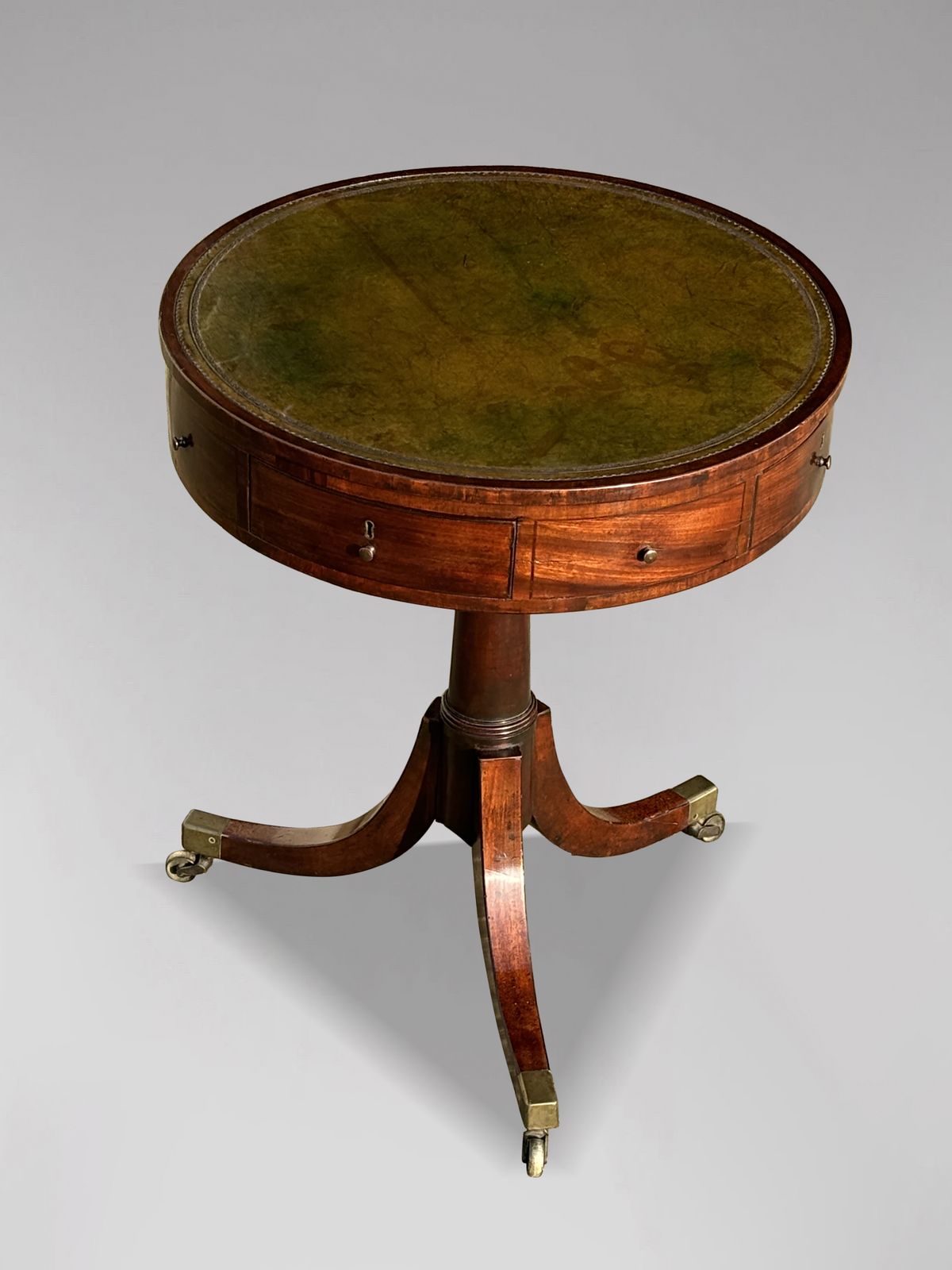 18th Century George III Period Small Mahogany Drum Table photo for sale