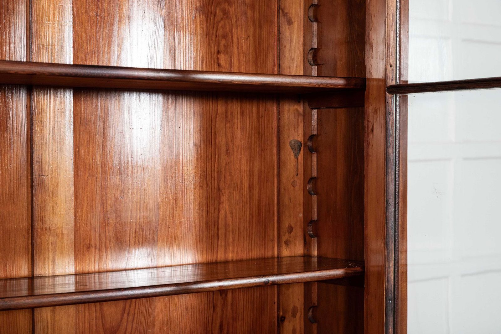 photo vintage 19thc French Flame Mahogany Glazed Bookcase