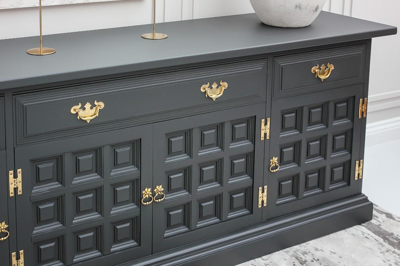 Solid Oak Large Sideboard Kitchen Dresser Console Table Showhome Unit photo 1095.0