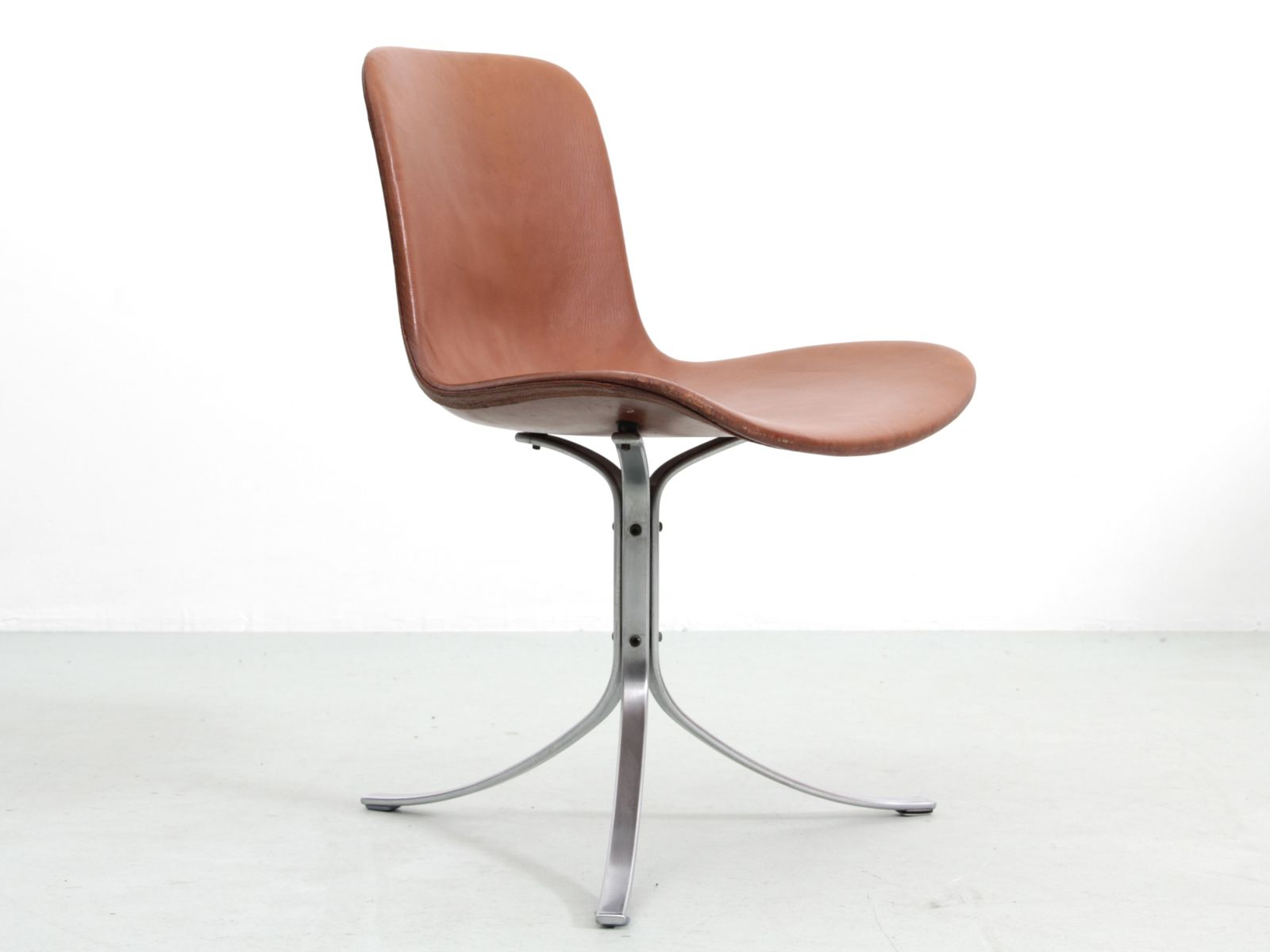 29900.0 Mid Century Modern Scandinavian Set Of 4 Chairs Pk 9 By Poul Kjaerholm For Kold Christensen photo