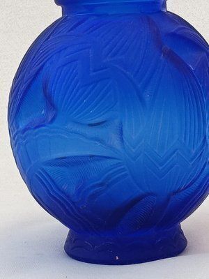 624.0 Art Deco Glass Les Nenuphars Vase By Pierre Davesn photo