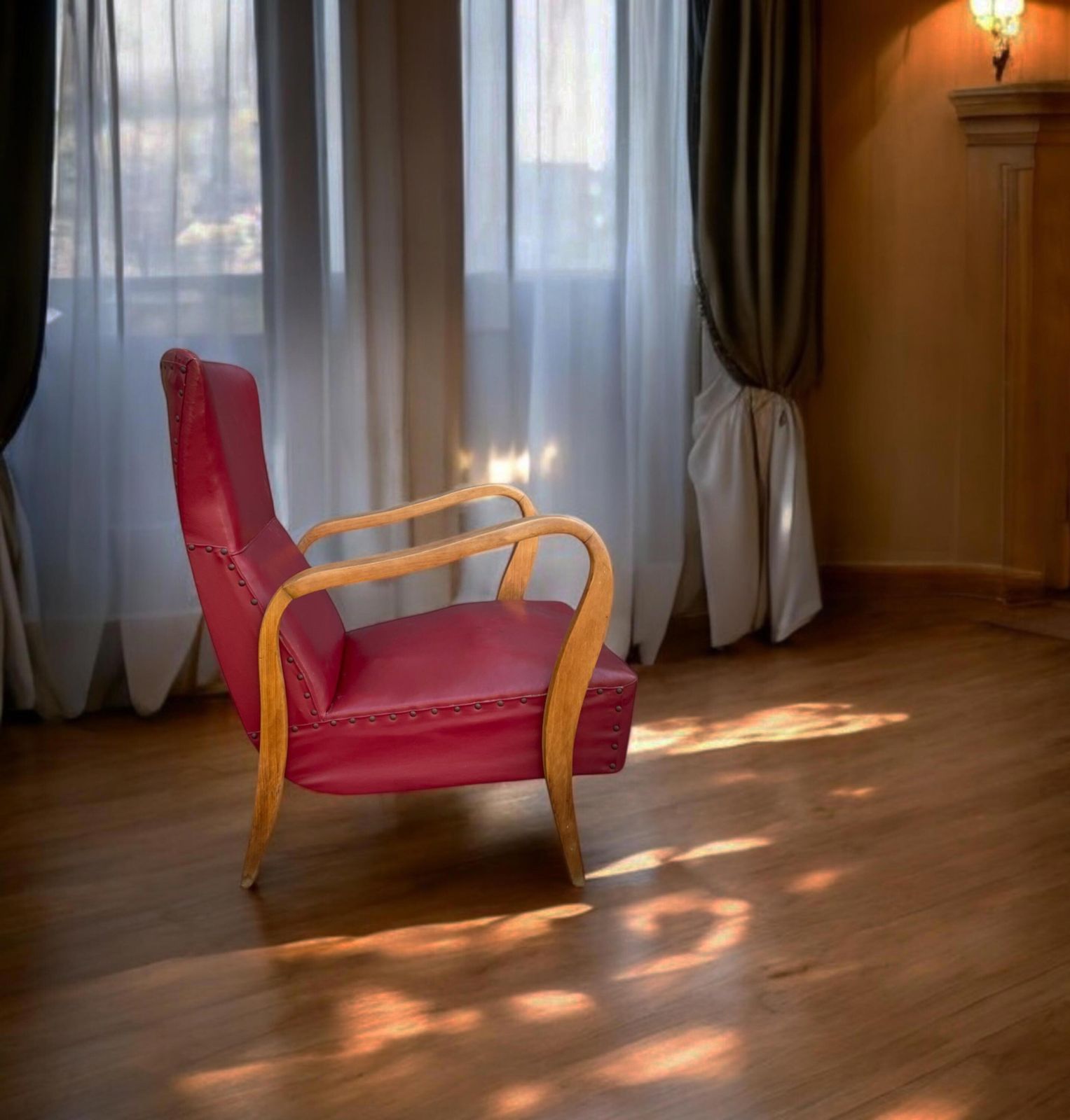 Furniture Pair Of Armchairs   Italian Design   1950 photo