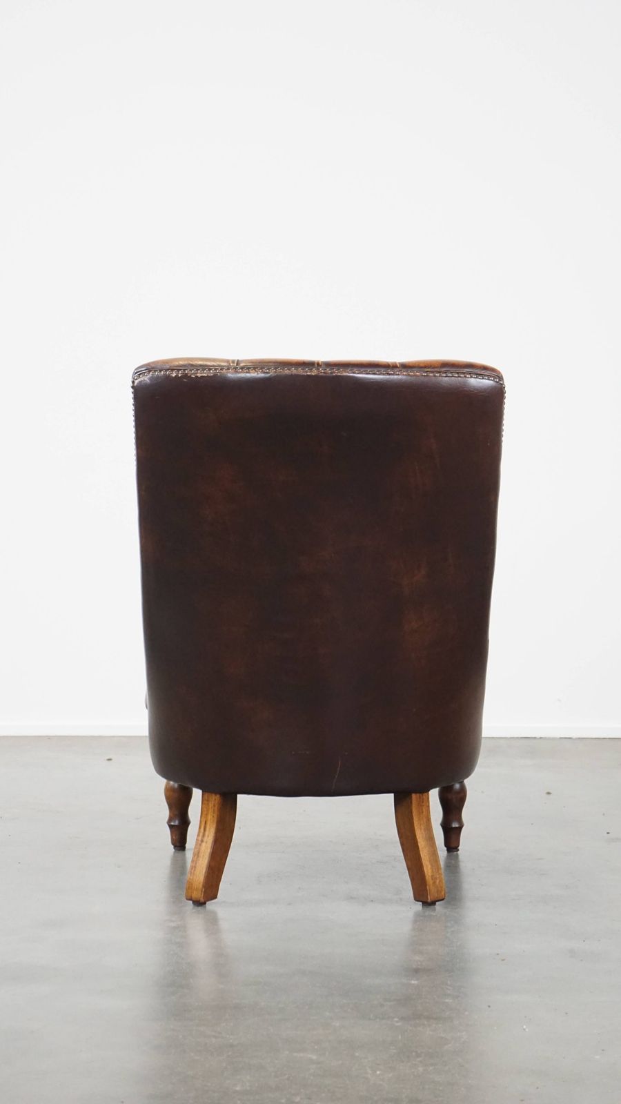 Comfortable And Classic, Beautifully Colored English Cow Leather Chesterfield Armchair photo Furniture