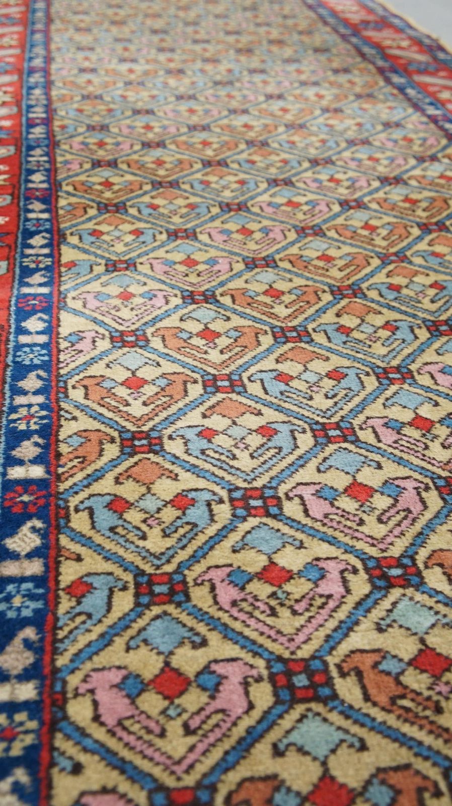 Colorful Oriental Runner With Contrasting Edges And Cozy Patterns 314x92cm photo furniture