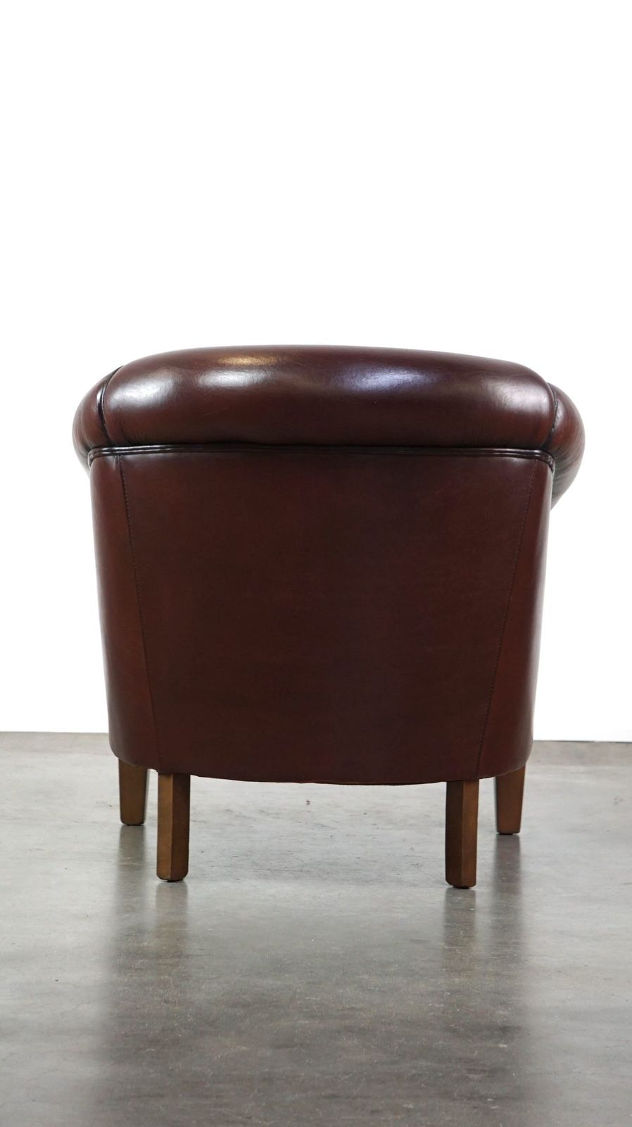 Nice Sheepskin Club Chair With A Beautiful Patina photo Furniture