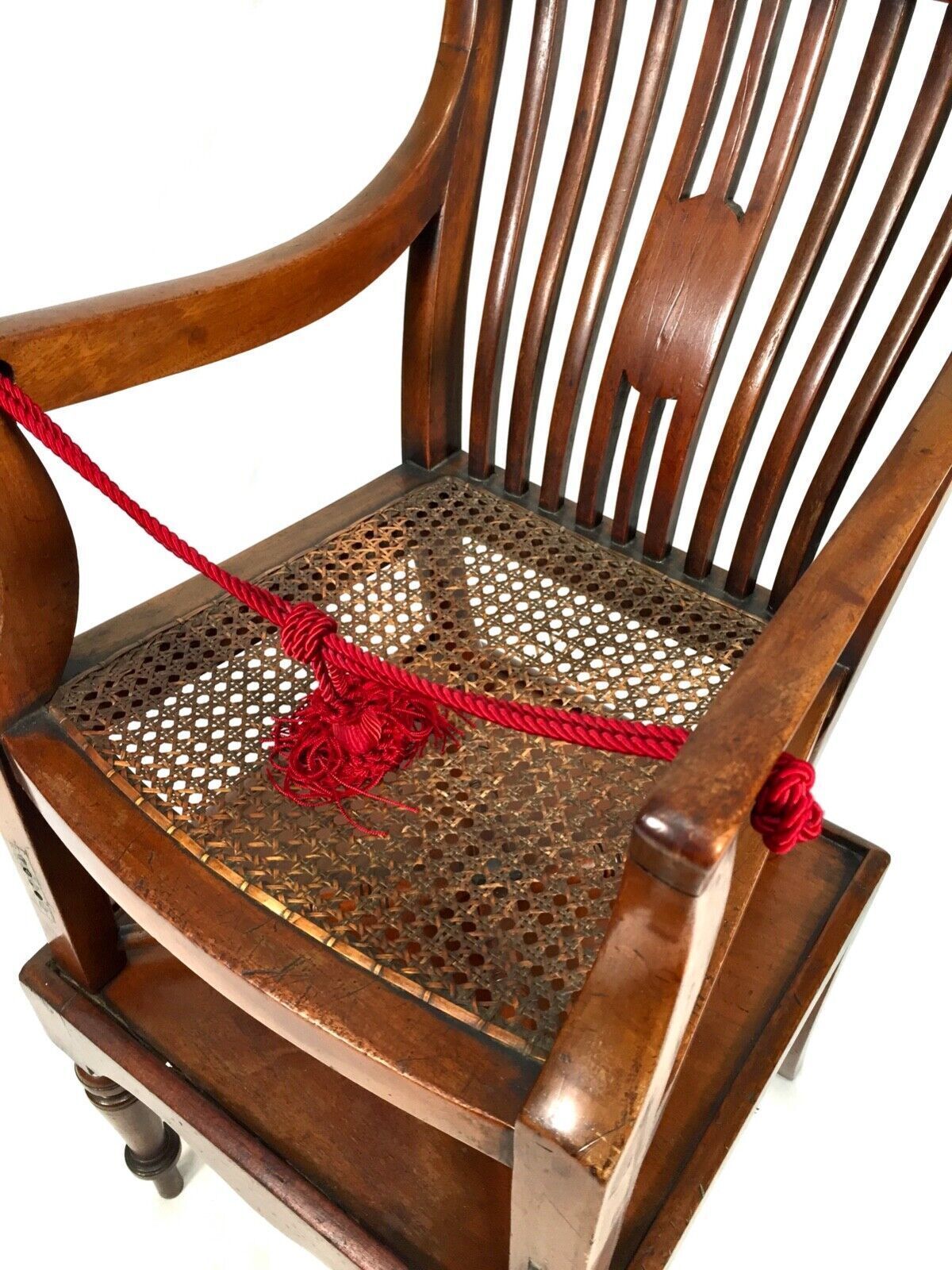 Antique Wooden Mahogany 19th Century Regency Period Childs High Chair C.1830 photo vinterior
