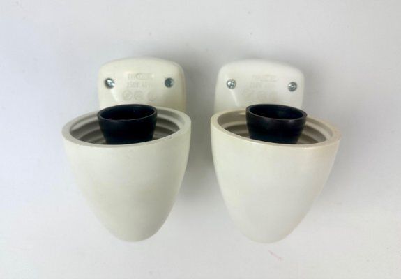 Bauhaus Bakelite Model 13702 Wall Lamps From Elektrosvit Nové Zámky, 1940s, Set Of 2 photo vintage