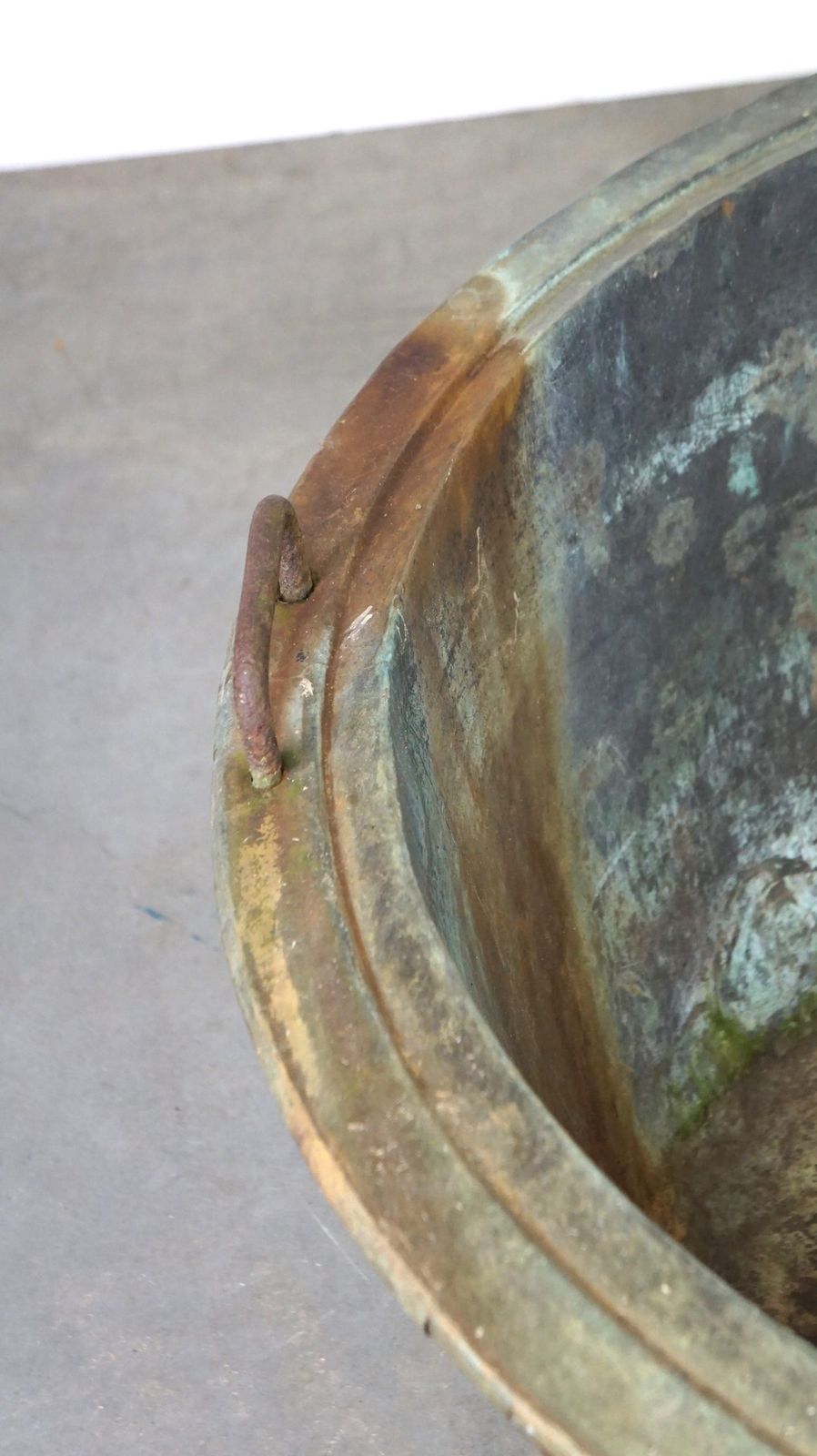 Unique Large Antique Copper Kettle/Trough With A Great Patina. Ideal For Firewood, Among Other Things photo buy
