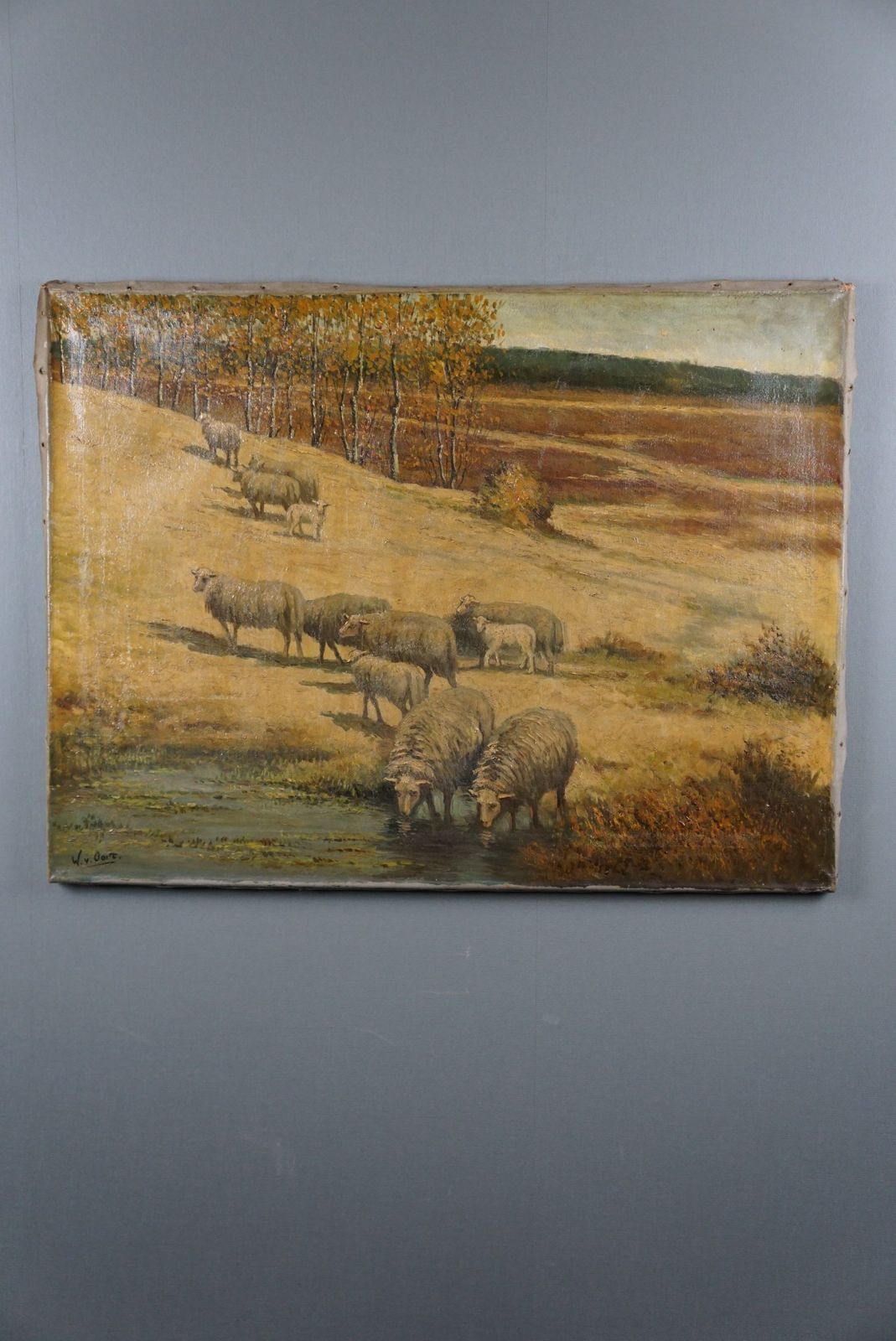 Schilderij Met Oud Hollands Heidelandschap