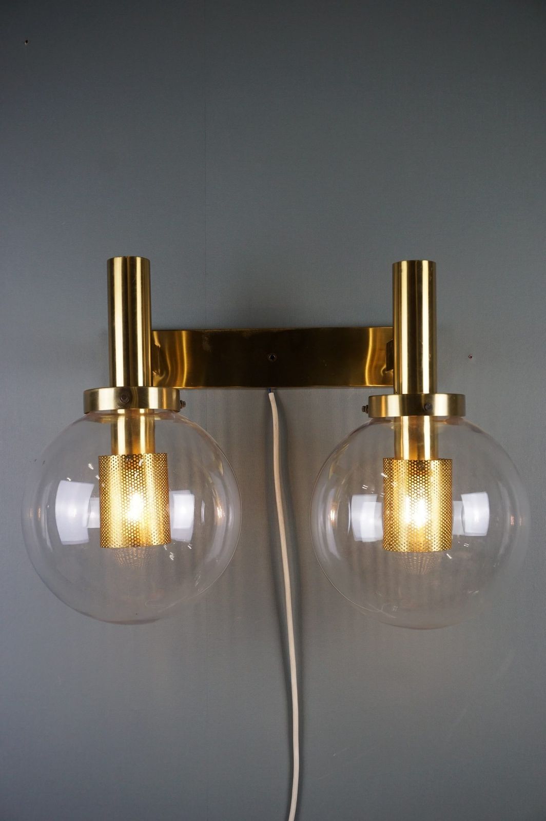 Zweedse Messing Wandlamp, Hans Agne Jakobsson, 1960