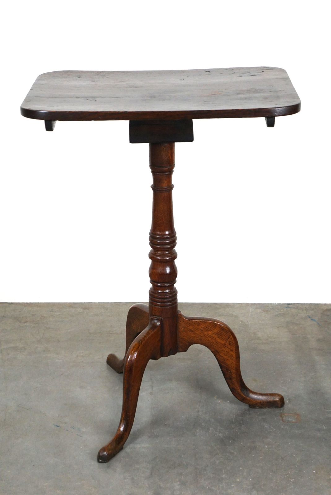Nice Antique English Tilt Top Table/Side Table With A Square Top photo for sale