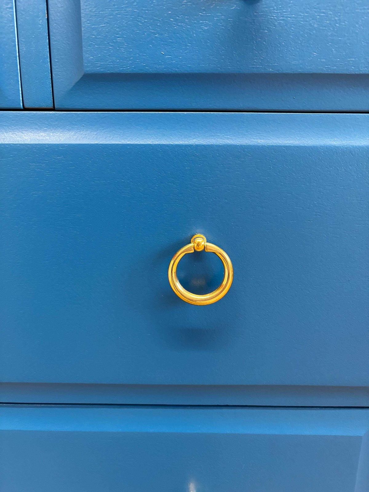 photo for sale Stag Minstrel Pair Of 3 Over 2 Chest Of Drawers Painted Blue