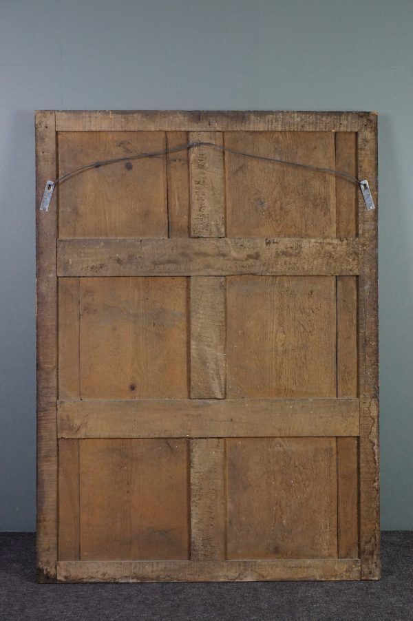 photo furniture Grote Antieke Vergulde Schouwspiegel Met Patina, 18e Eeuw