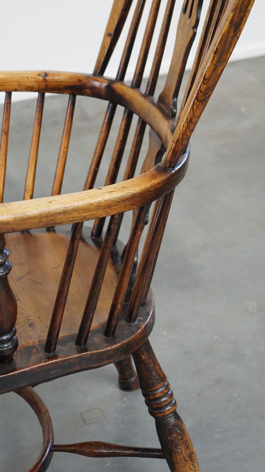 Furniture Beautiful And Practical Antique English Highback Windsor Chair With A Beautiful Patina photo