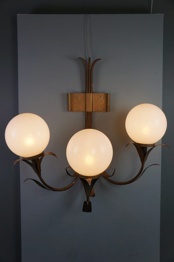 Unieke En Zeer Grote Vintage Hollywood Regency Wandlamp, Jaren 70 photo furniture