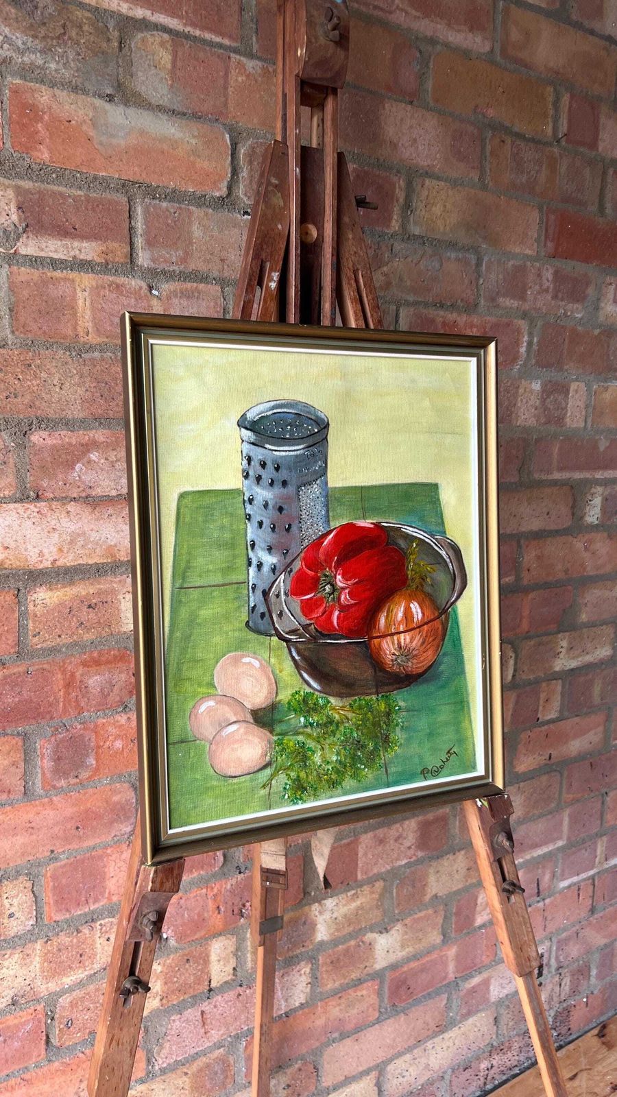 Framed Still Life Oil Painting "Red Pepper" By Pauline Doherty