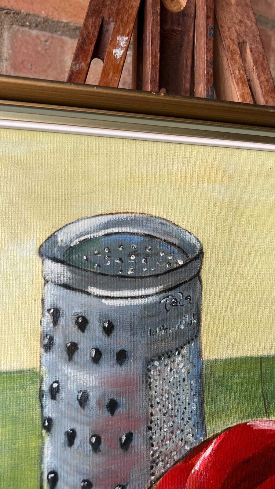 Framed Still Life Oil Painting "Red Pepper" By Pauline Doherty photo vinterior