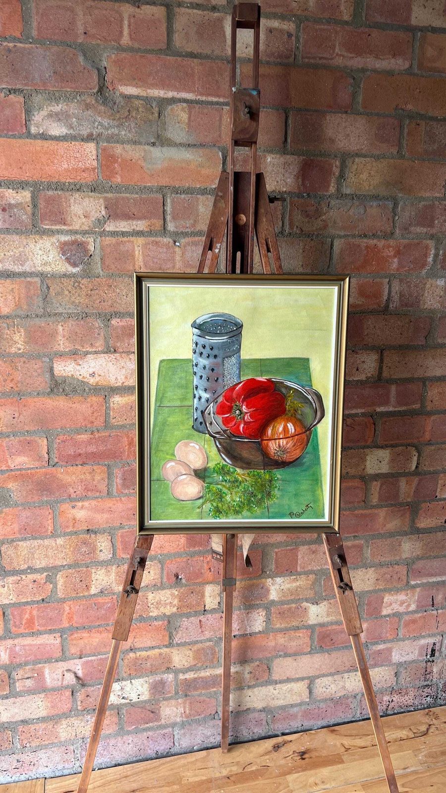 photo for sale Framed Still Life Oil Painting "Red Pepper" By Pauline Doherty