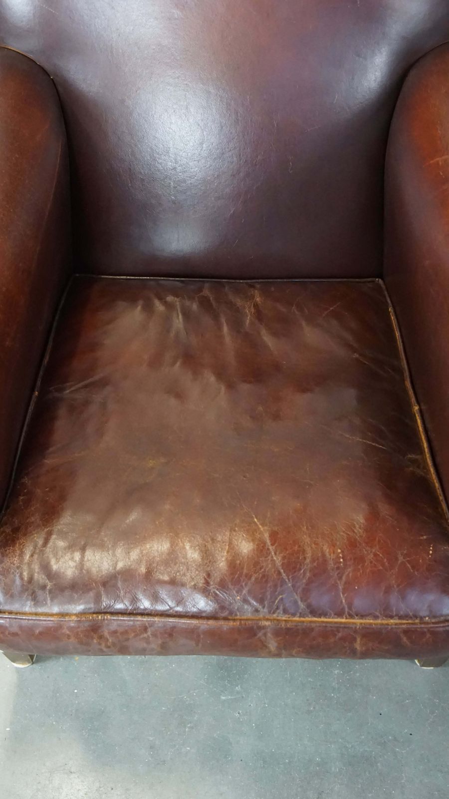 Set Of 2 Beautiful, Sleekly Finished Design Armchairs/ Armchairs Made Of Sheep Leather photo 1471.1214