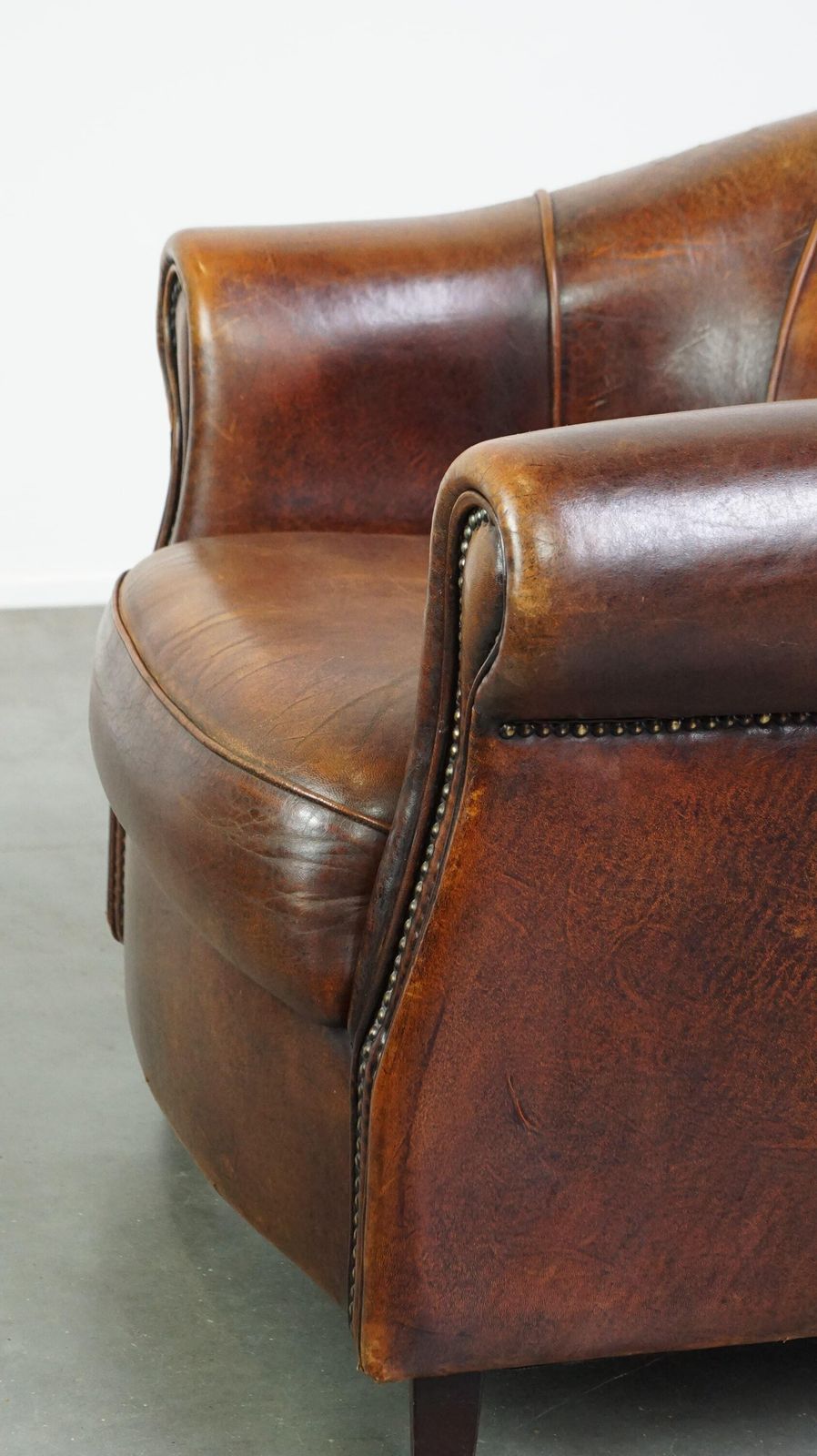 Furniture Sheepskin Club Chair With Beautiful Colours And Correct Seating Comfort photo