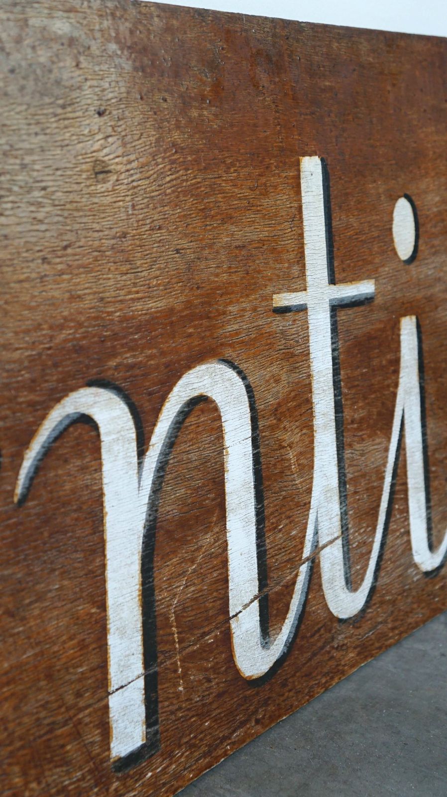 Antiek Reclamebord, Met De Hand Geschilderd Op Hardboard photo 162.49499999999998