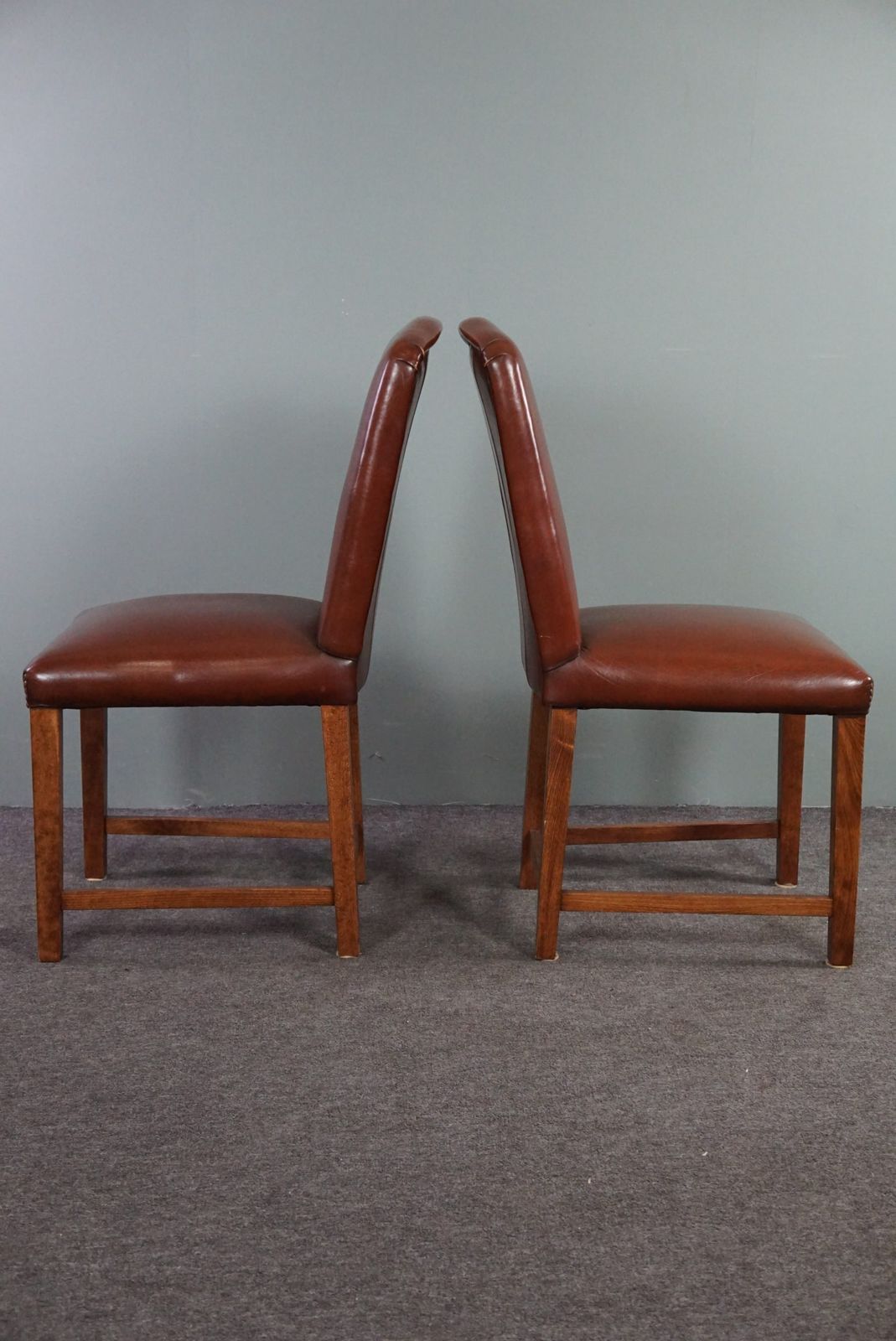Stevige Set Van 4 Schapenvacht Eetkamerstoelen photo vinterior
