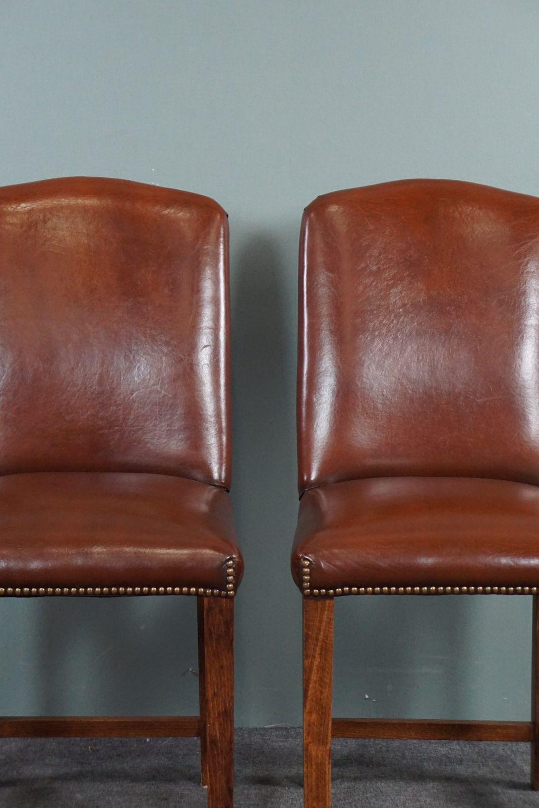Meubels Stevige Set Van 4 Schapenvacht Eetkamerstoelen photo