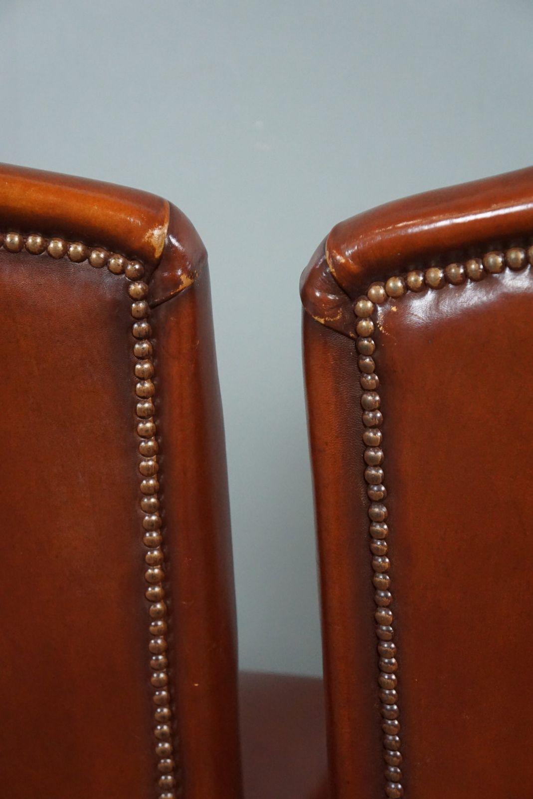 1178.6304 Stevige Set Van 4 Schapenvacht Eetkamerstoelen photo