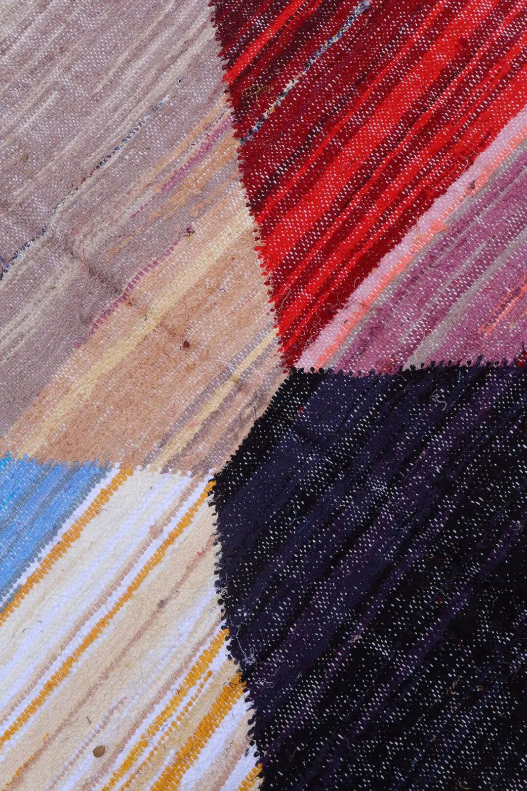 Tapis Berbère Kilim Boucherouite Coloré Multicolore   260 X 150 Cm photo for sale