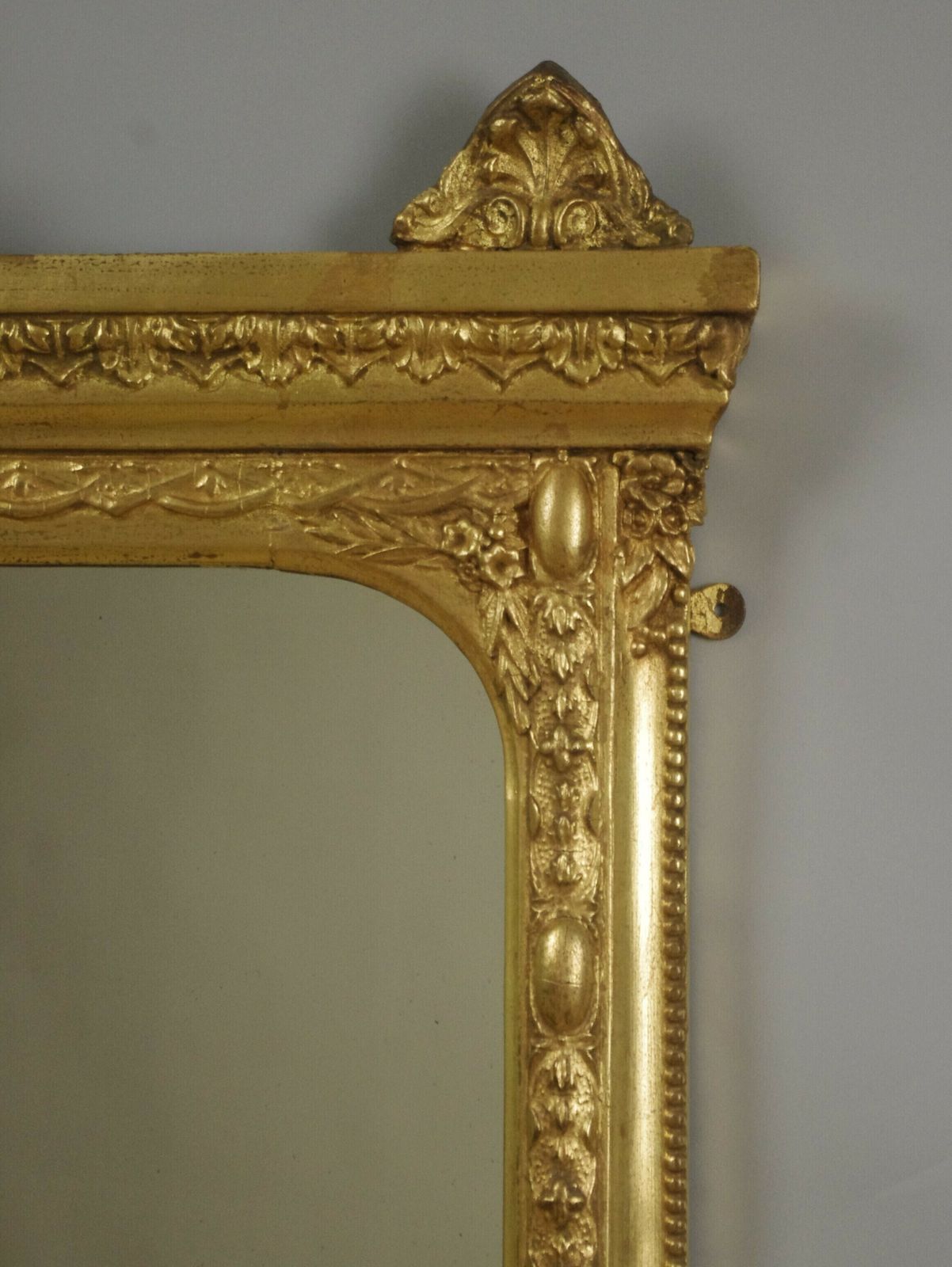 Victorian Gilt Overmantle Mirror With 'Putto' Cresting photo 1550.0