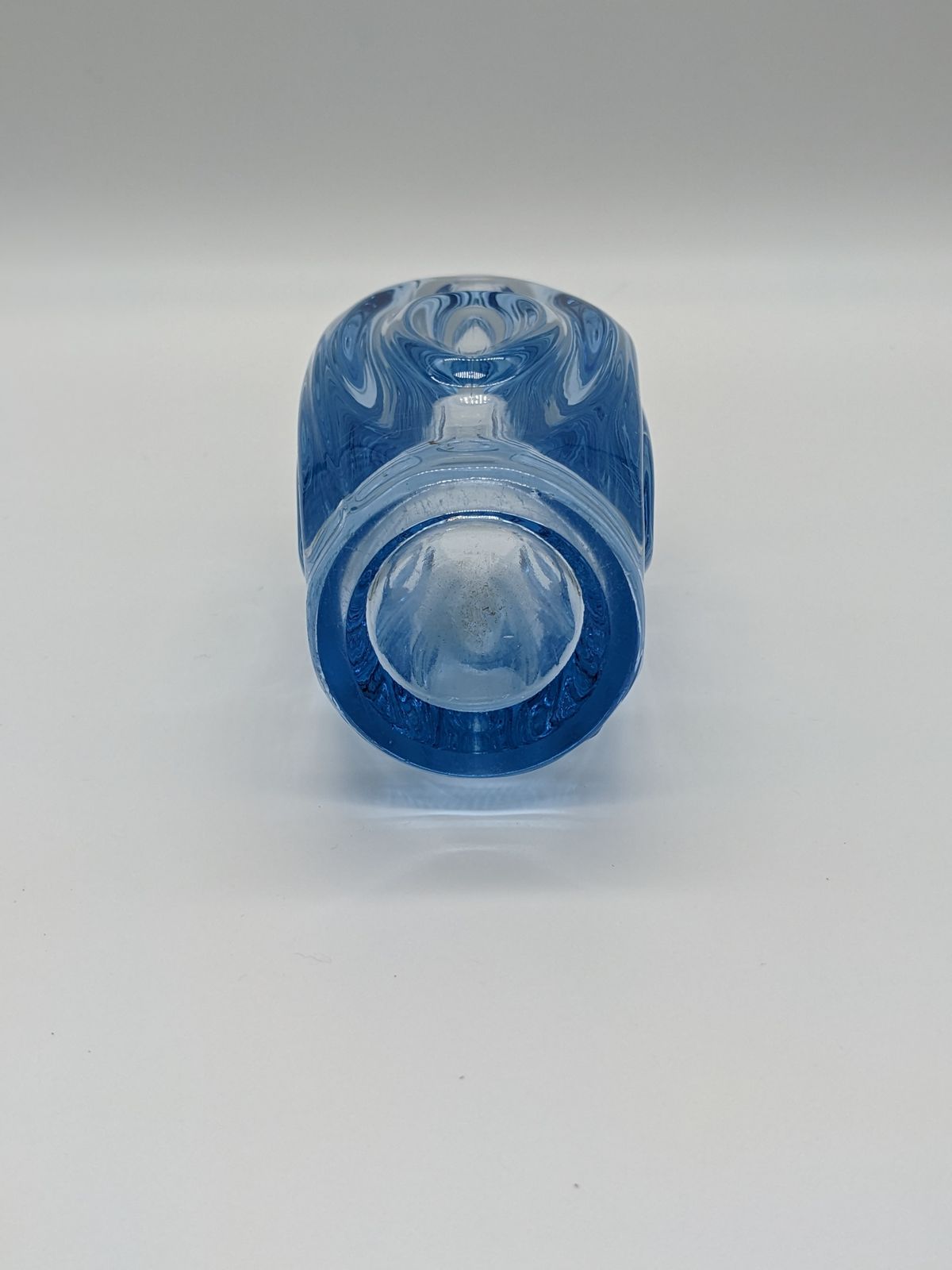 Lilac Blue Bullet Vase By Rudolf Schrotter 1955 For Rosice Glassworks Czechoslovakia Midcentury Modern Classic Design photo for sale