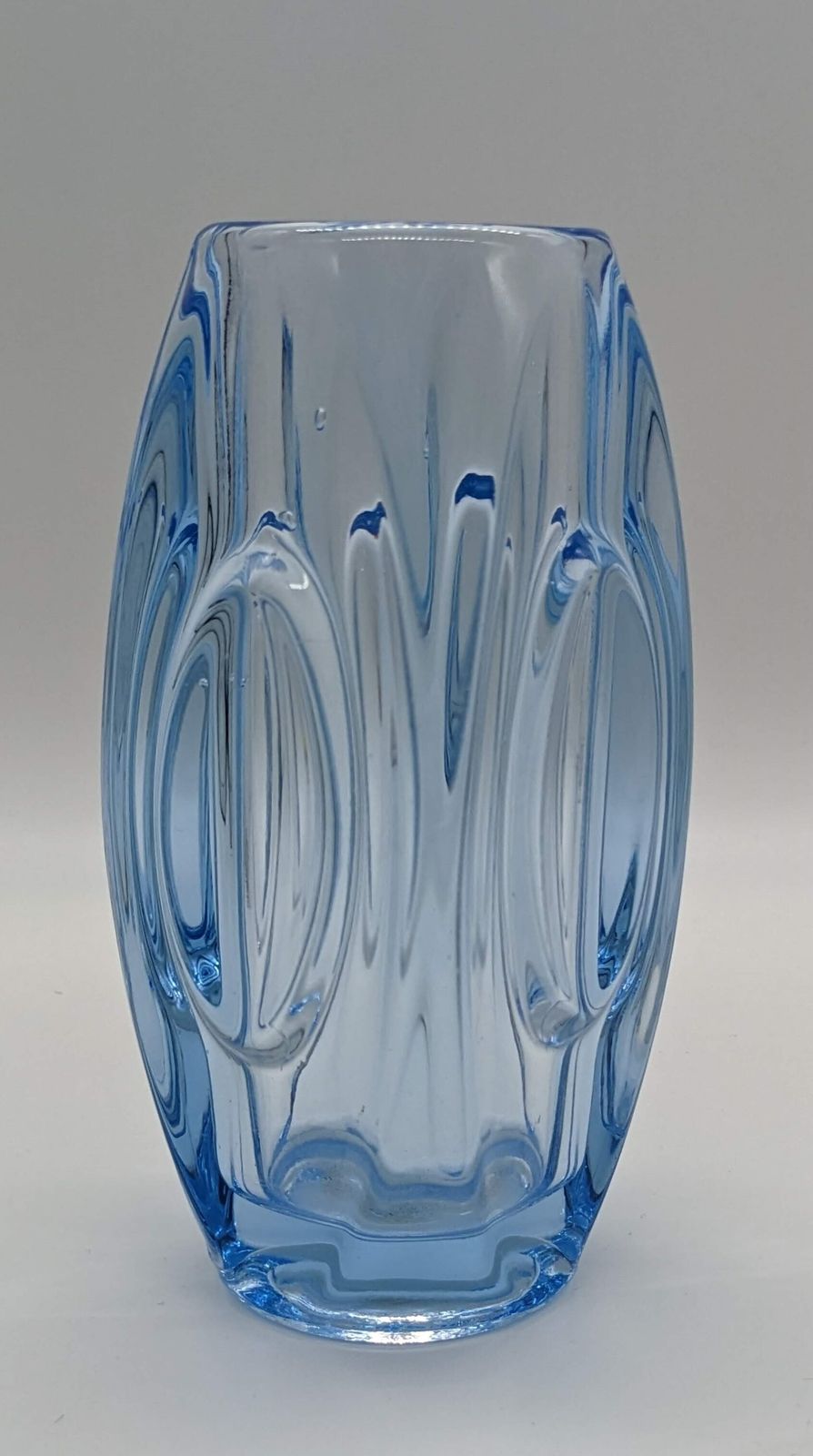 Lilac Blue Bullet Vase By Rudolf Schrotter 1955 For Rosice Glassworks Czechoslovakia Midcentury Modern Classic Design photo Home Decor