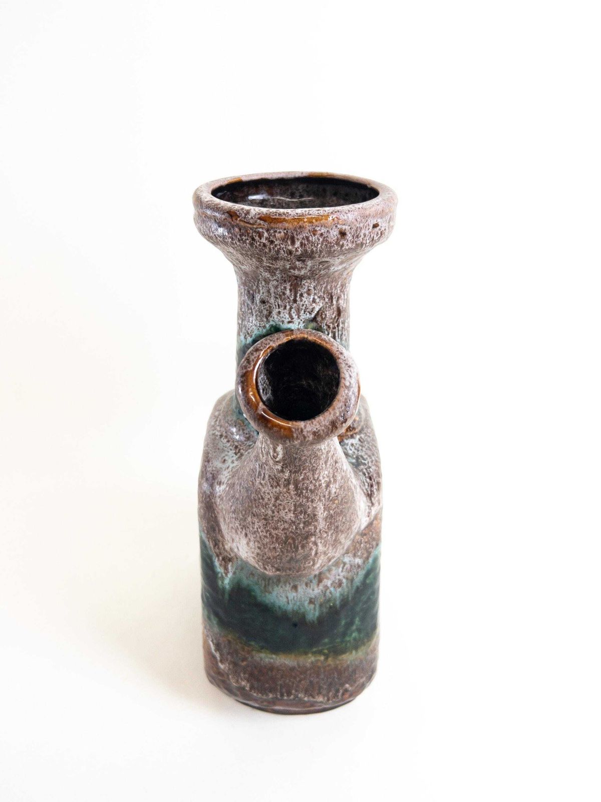 Xl Dümler And Breiden Fat Lava Vase   West German Pottery Water Jug   Green And White Fat Lava Ceramic Vase 605 35 photo vinterior
