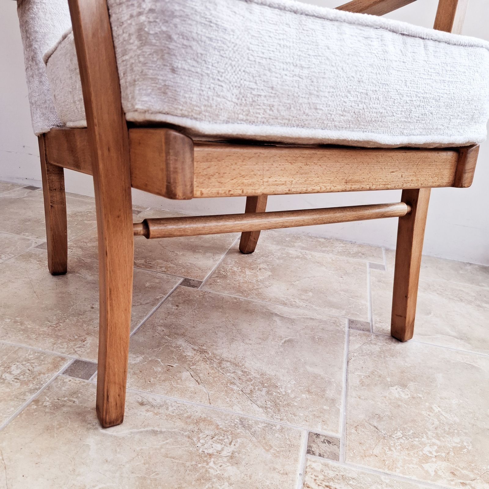 photo for sale Mid Century Vintage Easy Chair Newly Upholstered