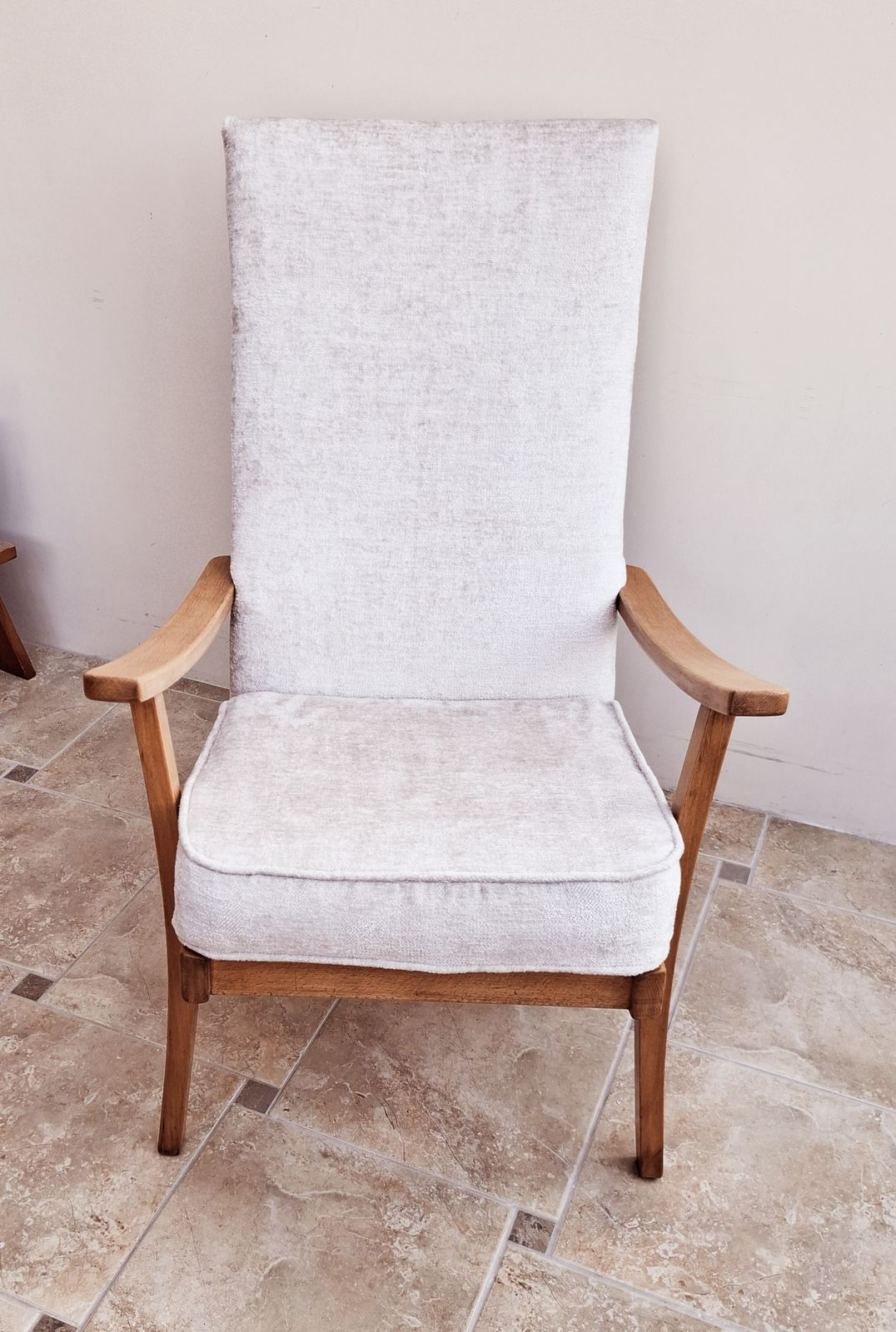 Furniture Mid Century Vintage Easy Chair Newly Upholstered photo