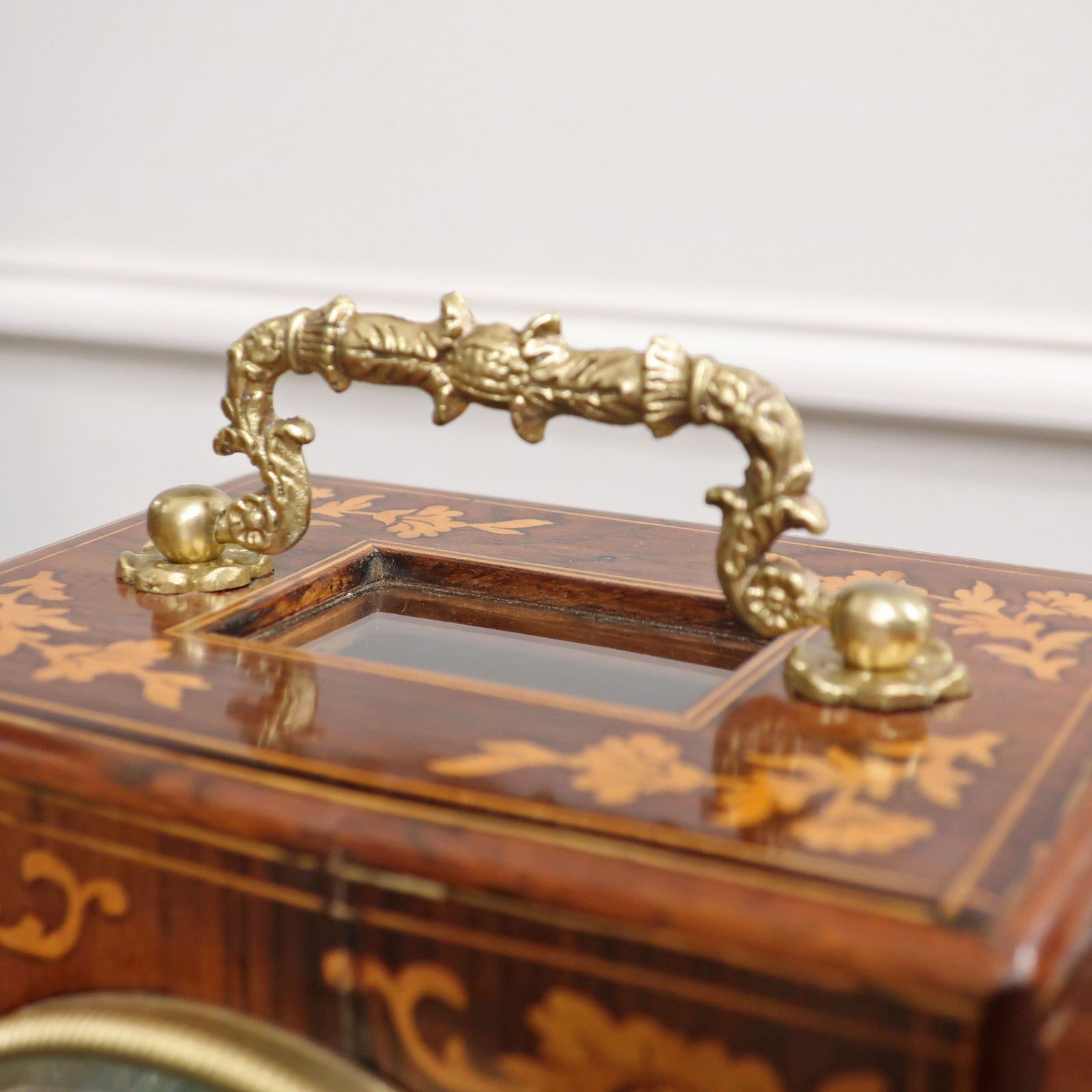 French Napoleon III Rosewood & Marquetry Mantel Clock By Henry Marc photo 1200.0