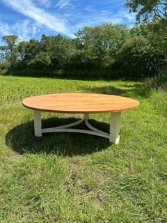Round Bespoke Dining Table (Chairs In Picture Not Included).  Seats 12/14 photo Furniture