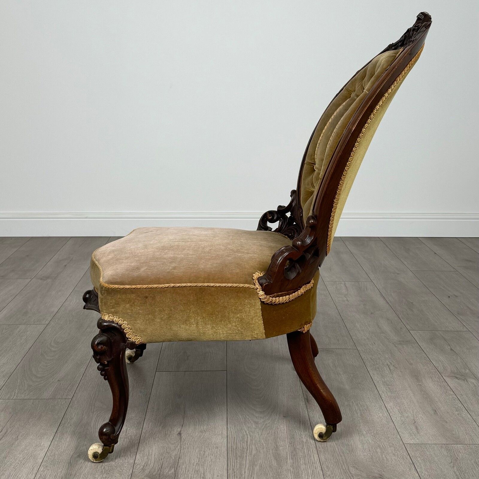 Antique 19th Century Nursing Chair / Armchair In Walnut photo furniture