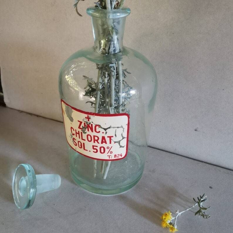Large Glass Bottle Medicine Chemical Doctor Hospital Memorabilia Pharmacy Medical Bottle Apothecary photo furniture